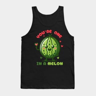 You Are One In a Melon | Cute Watermelon puns | One In A Million Quote Tank Top